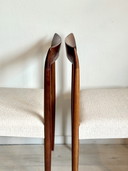 Set of 2 vintage Lübke dining chairs – reupholstered