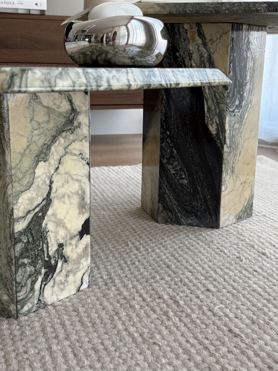 Vintage Marmeren Salontafel Set – Marble (photo 7 of 12)