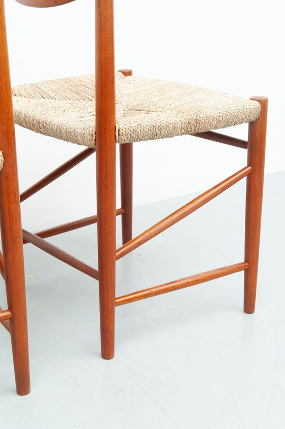 Image 1 of 4 sillas de comedor de teca de Peter Hvidt y Orla Mølgaard-Nielsen para Søborg Møbelfabrik (años 50)