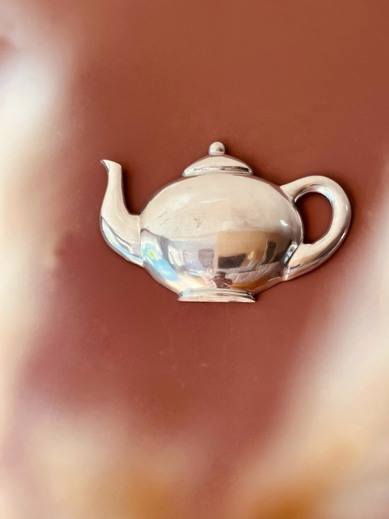 Image 1 of Sixties theepot leuke wanddecoratie 