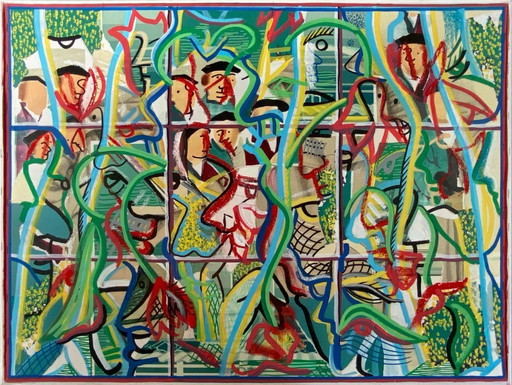 Thomas van der Linden - Mixed media collage on canvas
