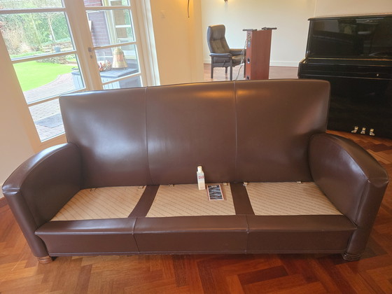 Image 1 of Poltrona Frau sofá de cuero marrón