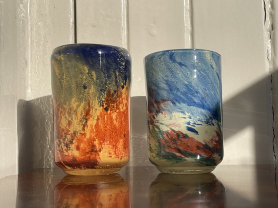 Image 1 of Da’ Rossi 2008 Paar handgefertigte, mundgeblasene Glasbecher / Trinkgläser