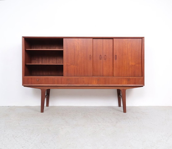 Image 1 of Danish design teak highboard, 1960s