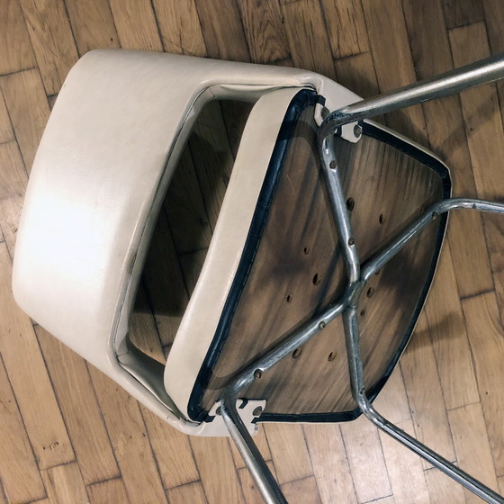 Image 1 of Poltrona vintage • Cromata • Similpelle beige • 1970