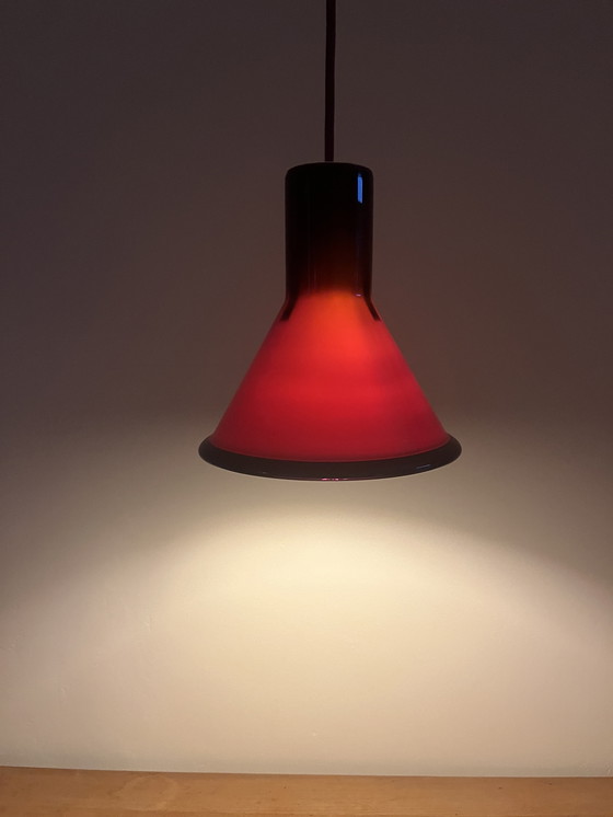 Image 1 of vintage Holmegaard P&T pendentif ensemble de 2 - Michael Bang - Lampe design danoise