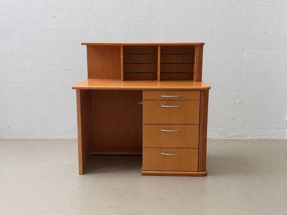 Scrivanie vintage con ripiano e struttura scanalata, anni '90 – Wood (photo 5 of 14)