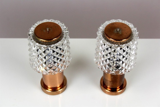 Lampade da tavolo in rame di Kamenicky Senov, anni '70, set di 2 – Glass, Copper (photo 6 of 13)