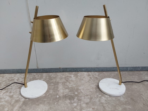 Image 1 of Ensemble de lampes de table Oscar Torlasco style Stilnovo