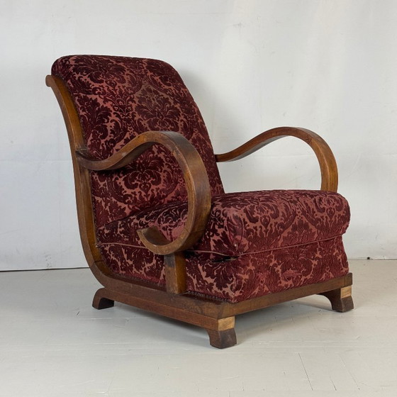 Image 1 of Paire de fauteuils Art déco massifs, années 1930 - à rénover