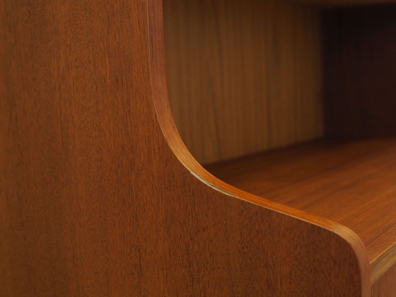 Libreria danese impiallacciata in teak con ante scorrevoli, anni '70, Librerie, Legno, Marrone (foto 14 di 15)