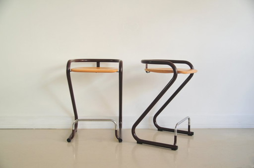 set x2 bar stools Börge Lindau & Bo Lindekrantz