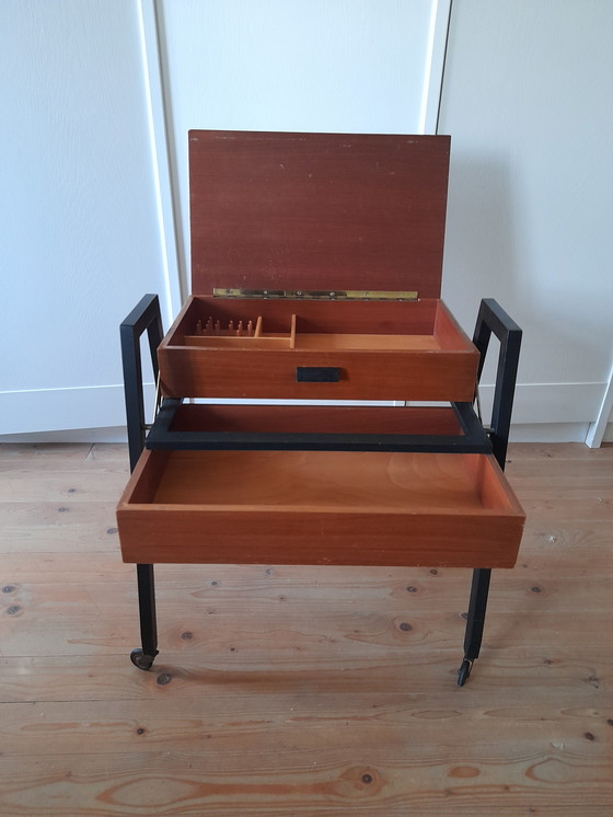 Image 1 of Danish teak sewing table