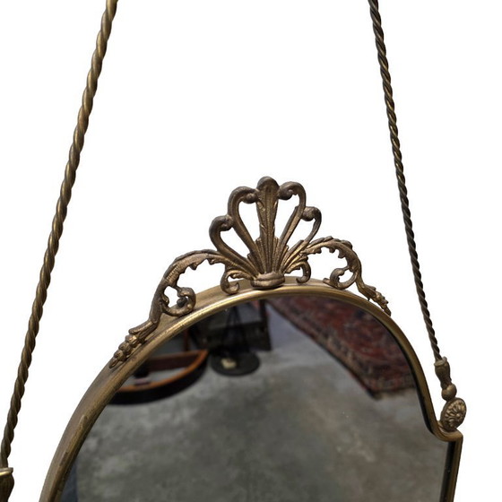 Image 1 of Miroir vintage italien en laiton