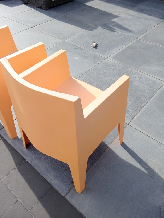 2 X Philippe Starck Driade Toy Oranje – Tuinstoelen, Plastic (photo 6 of 7)
