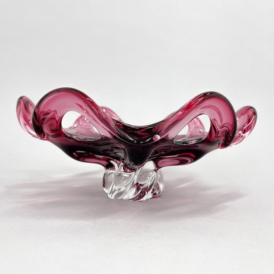 Image 1 of Czech vintage Art glass bowl by Josef Hospodka for Chribska Glassworks, 1960s