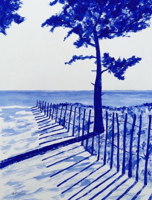 Acrylique sur papier 325g.  Format 40x30 cm.