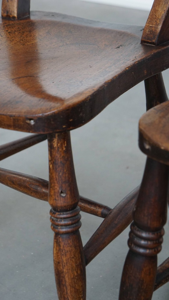 Image 1 of 8 x Antique English Oxford dining/kitchen chair