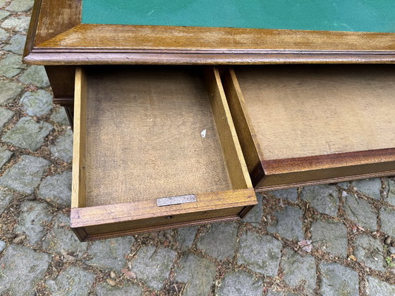 Image 1 of Scrivania da ministro/a per partner, 160x120 cm, mogano e rovere. 15 cassetti. Inglese.