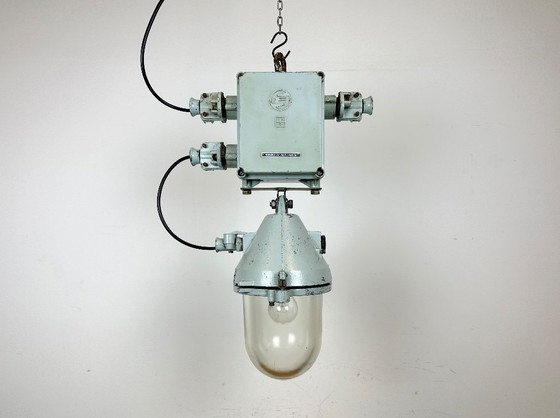 Image 1 of Grey Industrial Cast Aluminium Explosion Proof Lamp, 1970s