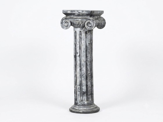 Vintage painted wooden Ionic column stele. Vintage painted wooden Ionic column stele. Elegant vintage carved (photo 5 of 5)