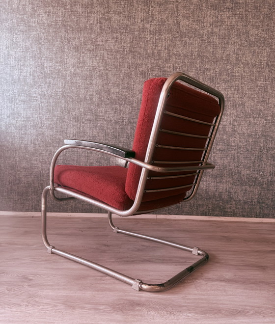 Image 1 of Rare L. vd Vlught (Gispen) Armchair, Model VI-A-138, 1931-