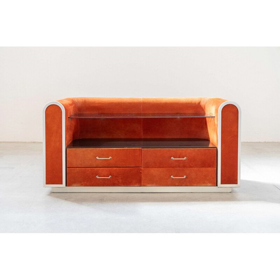 Image 1 of Vintage Alcantara dresser, 1970s