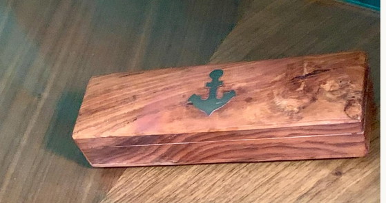 Maritime Proportional Compass – Brass and Burr Wood Case – Late 19th / Early 20th Century – Decorative Objects (photo 3 of 8)