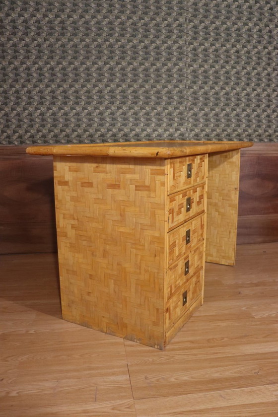 Image 1 of Rattan desk by Dal Vera Italy