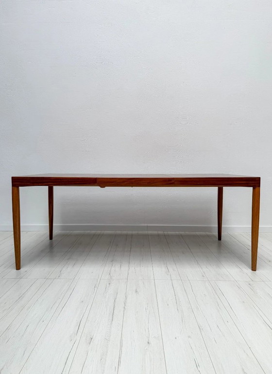 Image 1 of Vintage Danish Teak Extendable Dining Table, Mid-Century Modern Scandinavian Design, 1960s