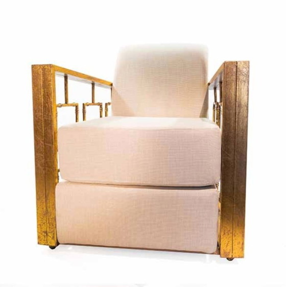 Image 1 of Pair of Bamboo Bergère Armchairs