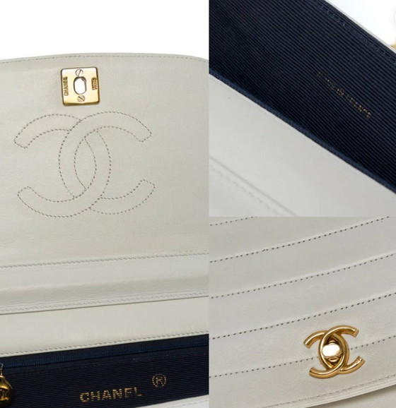 Image 1 of Borsa CHANEL in cuoio bianco - 100669