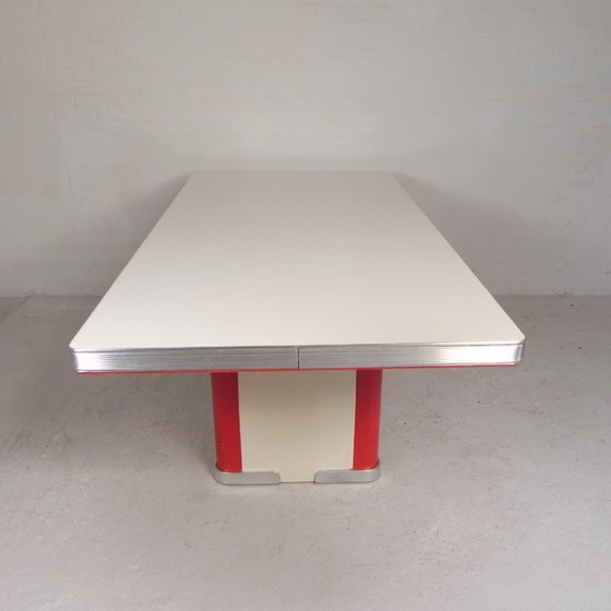 Ahrend Oda dining table, desk, with aluminum edge, 1950s – Plastic, Metal (photo 19 of 29)