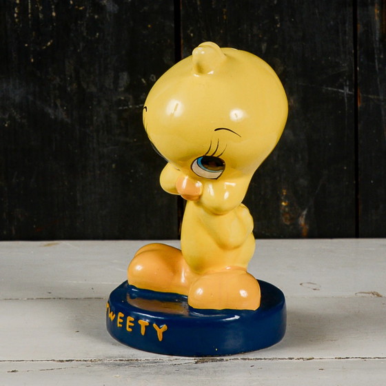 Tweety Figurine Piggy Bank with 'Tweety Vintage' Text, Decorative Objects, Ceramic, Yellow (photo 8 of 9)