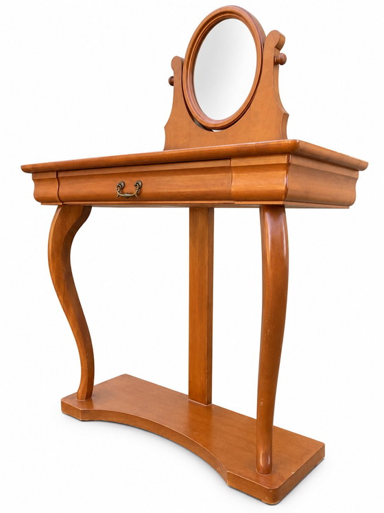 Kersenhouten console Kaptafel met draaibare ovale spiegel – Wood, Glass (photo 6 of 9)