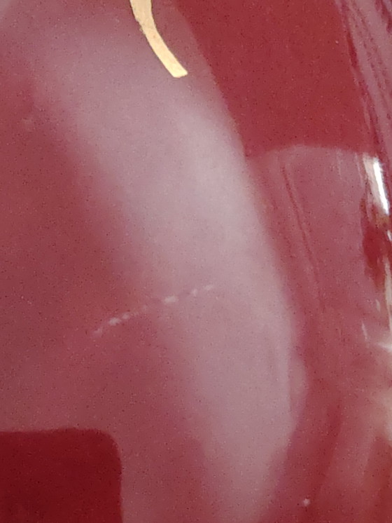 Image 1 of JASBA KERAMIK vaso di fiori vintage con decorazione in oro