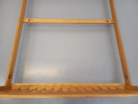 Image 1 of Vintage French double bed by Guillerme et Chambron in solid oak from the 1960s