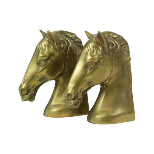 Serre-livres en laiton Tête de cheval