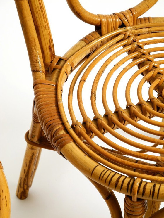 Image 1 of Paar sehr schöne seltene originale italienische Bambusstühle aus den 1960er Jahren