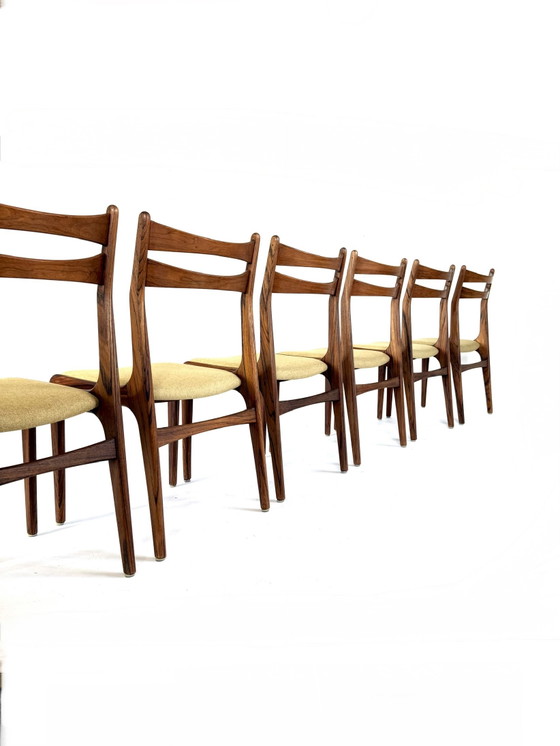 Set di 6 sedie da pranzo danesi restaurate anni ‘60 – Legno, Lana (photo 6 of 15)