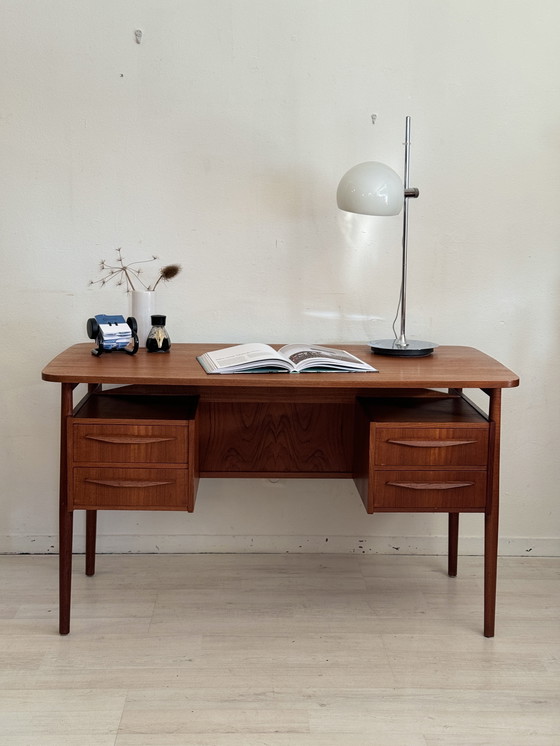 Image 1 of Vintage Teak Bureau Gunnar Nielsen Tibergaard