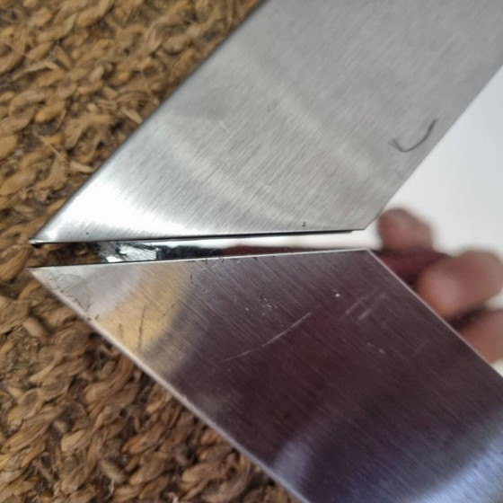 Image 1 of Miroir carré alu de 1980 (50X50cm)