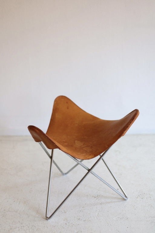 Sgabello/pouf Quero Pampa Mariposa – krukjes, Leather, Metal (photo 2 of 5)