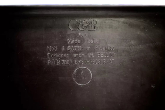 Image 1 of 4x Tavolini da caffè "Gatti" ad incastro, Mario Bellini Pubblicato da C&amp;B Italia