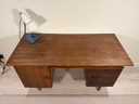 Vintage houten bureau jaren 60 – retro bureau