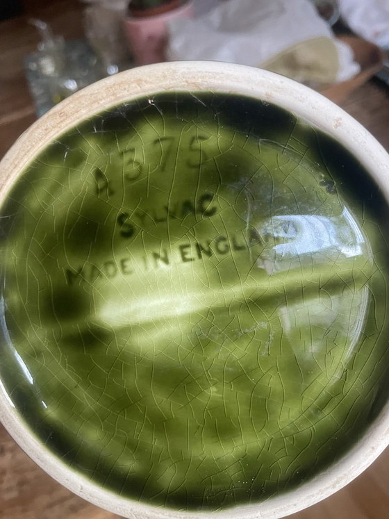 Image 1 of Vintage SylvaC Swan & Bulrush Vase - Model 4375 - Made in England