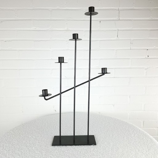 Vintage XL Kerzenständer aus Metall, 5-armig, 90er Jahre
