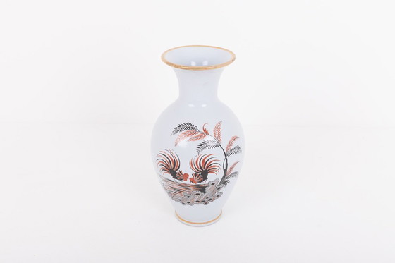 Image 1 of Italian hand painted ceramic vase from Alfa, 1980’s