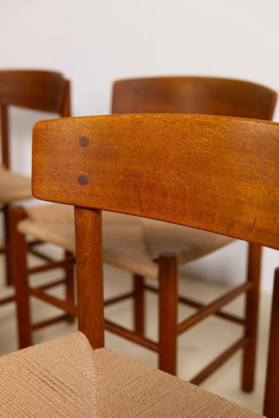 Image 1 of Set di 6 sedie da pranzo in rovere 'j39' di Borge Mogensen, anni '60