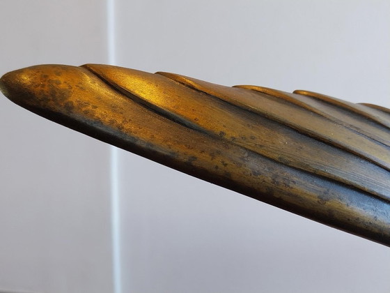 Large Art Deco Sculpture Rochard Seagull Zamak on Marble, polished steel, Brown (photo 7 of 13)
